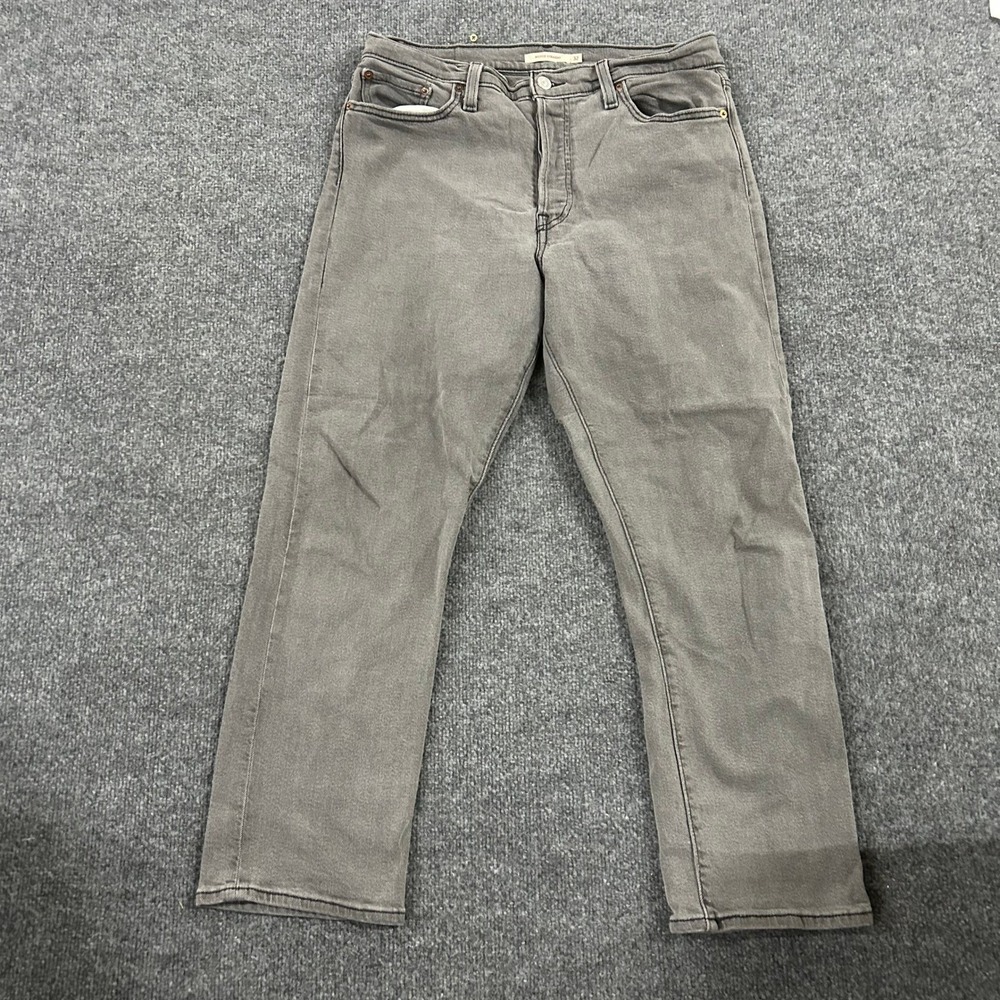 Levi's Jeans Womens Size 32 Wedgie Straight Gray High Rise Button Fly Denim